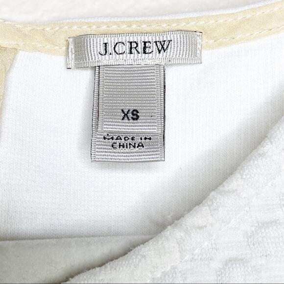 J. Crew White Peplum Top Size Extra Small - Picture 2 of 3